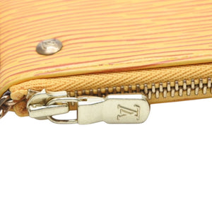 極美品 LOUIS VUITTON ルイ ヴィトン ポシェット クレ コインケース M63809 タッシリーイエロー エピレザー ゴールド金具 中古 4a001251