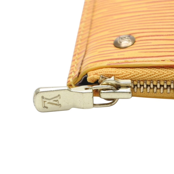 極美品 LOUIS VUITTON ルイ ヴィトン ポシェット クレ コインケース M63809 タッシリーイエロー エピレザー ゴールド金具 中古 4a001251