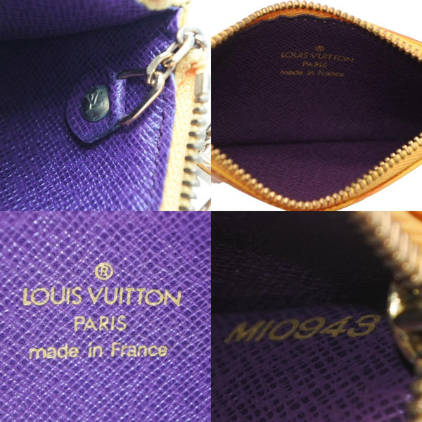 極美品 LOUIS VUITTON ルイ ヴィトン ポシェット クレ コインケース M63809 タッシリーイエロー エピレザー ゴールド金具 中古 4a001251