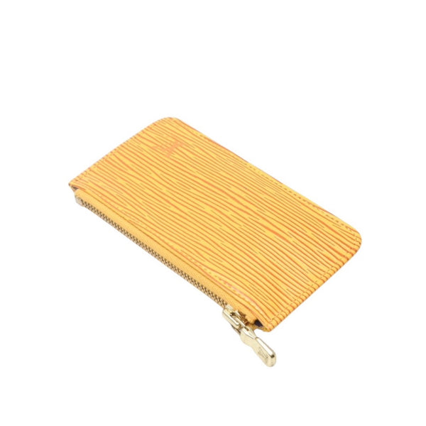 極美品 LOUIS VUITTON ルイ ヴィトン ポシェット クレ コインケース M63809 タッシリーイエロー エピレザー ゴールド金具 中古 4a001251