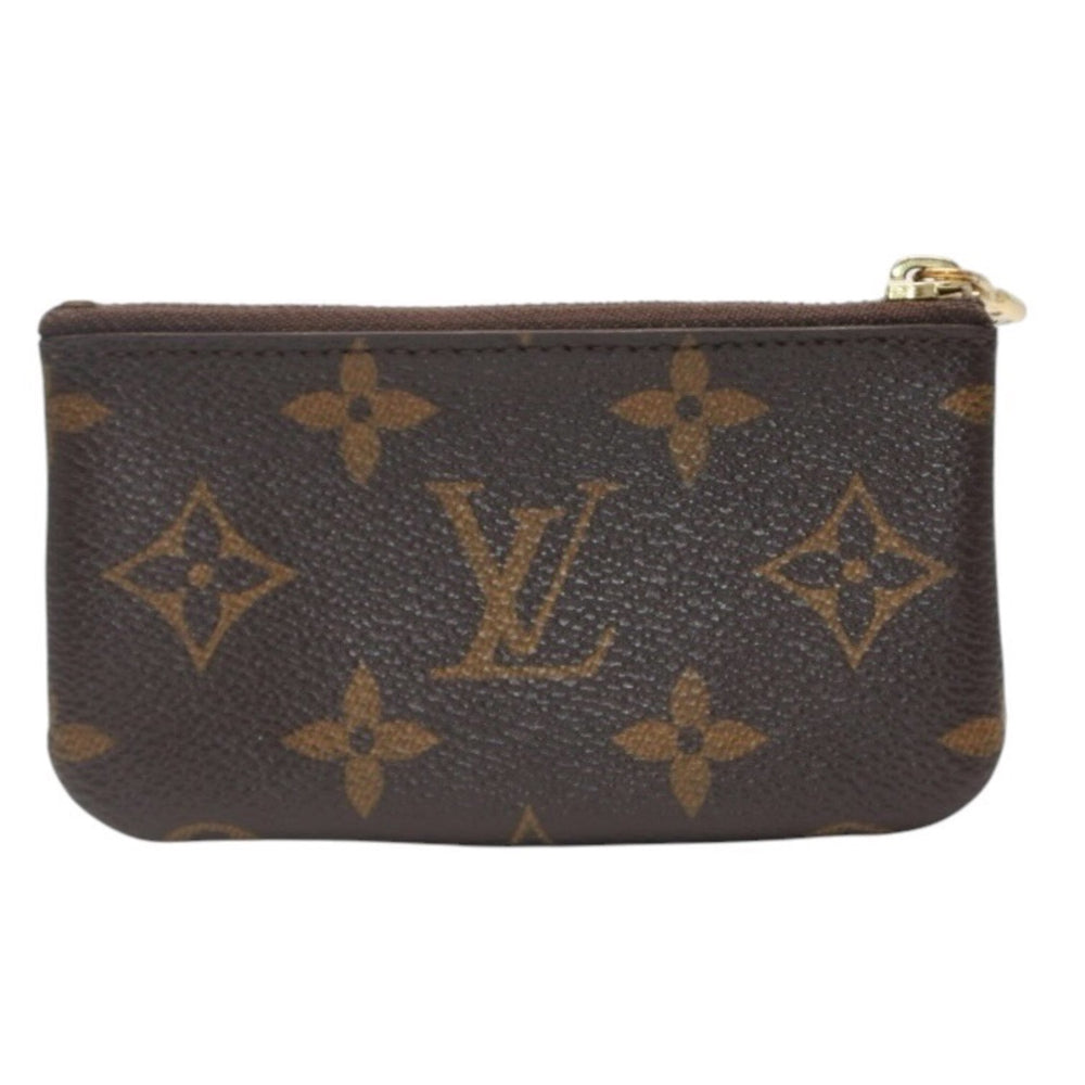 Very Good Condition LOUIS VUITTON Pochette Cle Coin Case Coin Purse M62650 Monogram Brown Used 4a001250