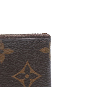 Very Good Condition LOUIS VUITTON Pochette Cle Coin Case Coin Purse M62650 Monogram Brown Used 4a001250