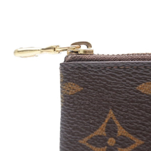 Very Good Condition LOUIS VUITTON Pochette Cle Coin Case Coin Purse M62650 Monogram Brown Used 4a001250