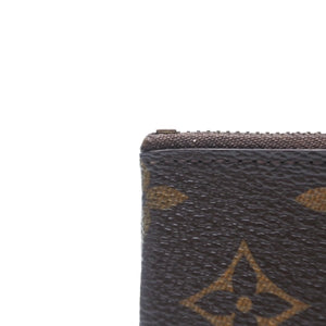 Very Good Condition LOUIS VUITTON Pochette Cle Coin Case Coin Purse M62650 Monogram Brown Used 4a001250
