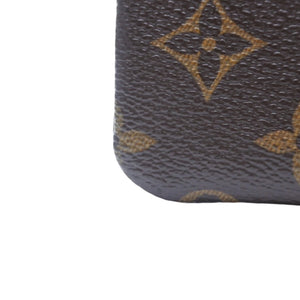 Very Good Condition LOUIS VUITTON Pochette Cle Coin Case Coin Purse M62650 Monogram Brown Used 4a001250