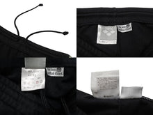 画像をギャラリービューアに読み込む, lucien pellat finet ルシアンペラフィネ スラックス ジャージ 大麻柄 ARJ04F ポリエステル ブラック グリーン サイズXS 美品 中古 4b006338