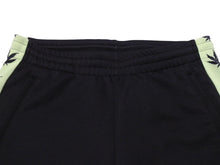 画像をギャラリービューアに読み込む, lucien pellat finet ルシアンペラフィネ スラックス ジャージ 大麻柄 ARJ04F ポリエステル ブラック グリーン サイズXS 美品 中古 4b006338