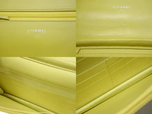 Load image into Gallery viewer, CHANEL シャネル チェーンショルダーウォレット 長財布 A48654 18番台 ココマーク キャビアスキン イエロー 美品 中古 4b006536