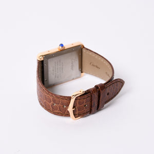 極美品 CARTIER カルティエ TANK SOLO XL タンクソロ XL 腕時計 W5200026 重量61.63g K18PG 自動巻 Au750刻印 白文字盤 中古 4a001801