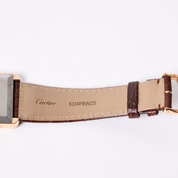 極美品 CARTIER カルティエ TANK SOLO XL タンクソロ XL 腕時計 W5200026 重量61.63g K18PG 自動巻 Au750刻印 白文字盤 中古 4a001801