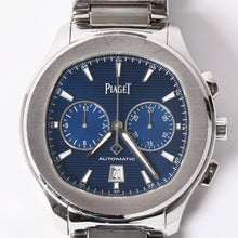 画像をギャラリービューアに読み込む, PIAGET ピアジェ Polo Watch ポロ ウォッチ 腕時計 重量約162.56g G0A41006 青文字盤 自動巻 クロノ ステンレススチール 美品 中古 4a001788
