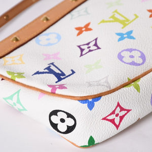 Very Good Condition LOUIS VUITTON Pochette Accessory Pouch M92649 Monogram Multicolor White Takashi Murakami Used 4a001937