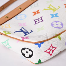 画像をギャラリービューアに読み込む, 極美品 LOUIS VUITTON ルイヴィトン ポシェット アクセソワール アクセサリーポーチ M92649 モノグラム マルチカラー ホワイト 村上隆 中古 4a001937