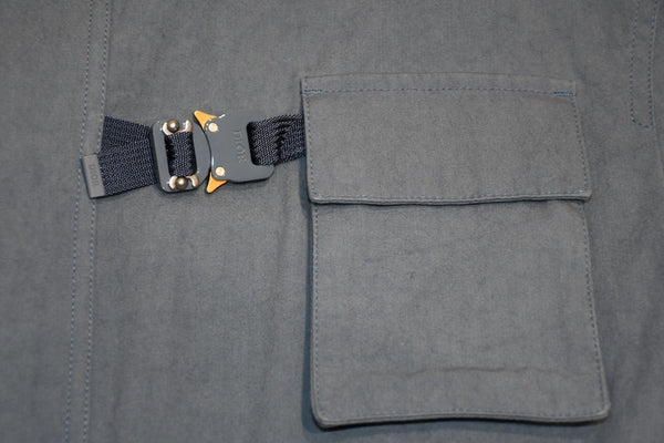 新品同様 Dior ディオール Couture クチュール コットンジャケット 313C401A5673 サイズ56 ブルー コットン バックル 中古 4b012696