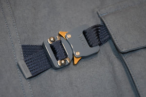 新品同様 Dior ディオール Couture クチュール コットンジャケット 313C401A5673 サイズ56 ブルー コットン バックル 中古 4b012696