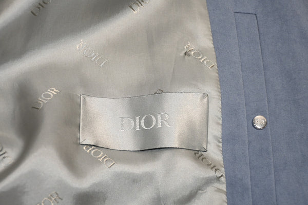 新品同様 Dior ディオール Couture クチュール コットンジャケット 313C401A5673 サイズ56 ブルー コットン バックル 中古 4b012696