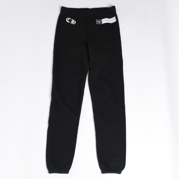 CHROME HEARTS クロムハーツ CHプラス ロゴプリント スウェットパンツ ブラック ホワイト Sサイズ ジョガーパンツ 美品 中古 4a005612
