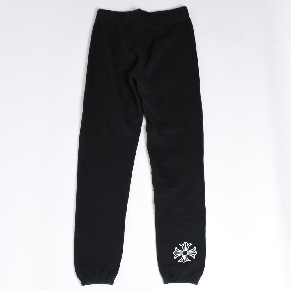CHROME HEARTS クロムハーツ CHプラス ロゴプリント スウェットパンツ ブラック ホワイト Sサイズ ジョガーパンツ 美品 中古 4a005612
