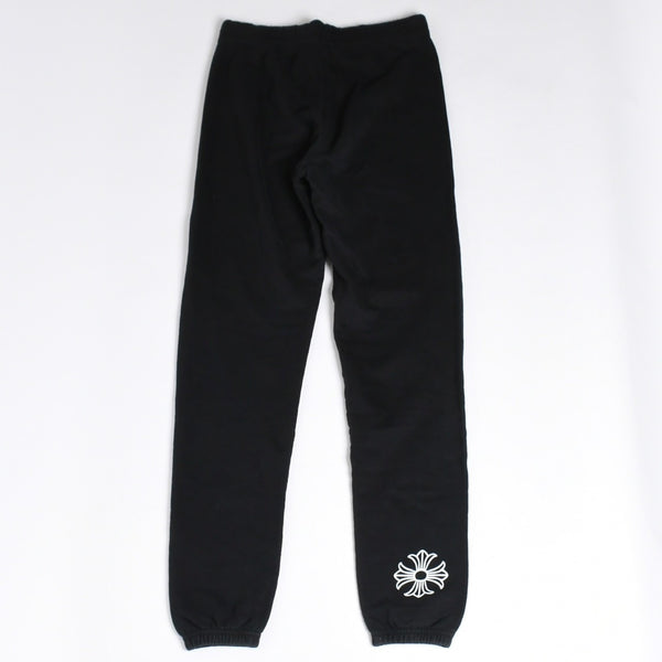 CHROME HEARTS クロムハーツ CHプラス ロゴプリント スウェットパンツ ブラック ホワイト Sサイズ ジョガーパンツ 美品 中古 4a005612
