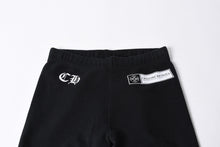 Load the image into the gallery viewer. CHROME HEARTS クロムハーツ CHプラス ロゴプリント スウェットパンツ ブラック ホワイト Sサイズ ジョガーパンツ 美品 中古 4a005612