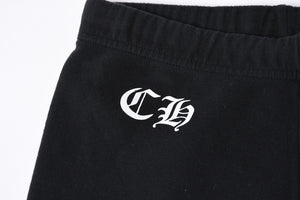 CHROME HEARTS クロムハーツ CHプラス ロゴプリント スウェットパンツ ブラック ホワイト Sサイズ ジョガーパンツ 美品 中古 4a005612