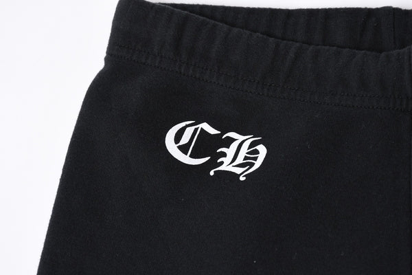 CHROME HEARTS クロムハーツ CHプラス ロゴプリント スウェットパンツ ブラック ホワイト Sサイズ ジョガーパンツ 美品 中古 4a005612