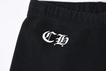 Load the image into the gallery viewer. CHROME HEARTS クロムハーツ CHプラス ロゴプリント スウェットパンツ ブラック ホワイト Sサイズ ジョガーパンツ 美品 中古 4a005612