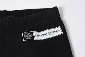 CHROME HEARTS クロムハーツ CHプラス ロゴプリント スウェットパンツ ブラック ホワイト Sサイズ ジョガーパンツ 美品 中古 4a005612