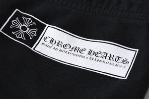 CHROME HEARTS クロムハーツ CHプラス ロゴプリント スウェットパンツ ブラック ホワイト Sサイズ ジョガーパンツ 美品 中古 4a005612