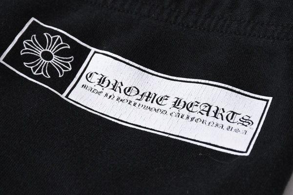 CHROME HEARTS クロムハーツ CHプラス ロゴプリント スウェットパンツ ブラック ホワイト Sサイズ ジョガーパンツ 美品 中古 4a005612