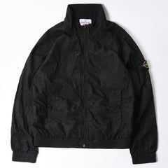 STONE ISLAND ストーンアイランド × シュプリーム ナイロンメタルトラックジャケット ブラック Lサイズ ライトアウター 美品 中古 4a006301