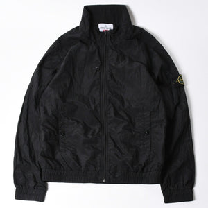 STONE ISLAND ストーンアイランド × シュプリーム ナイロンメタルトラックジャケット ブラック Lサイズ ライトアウター 美品 中古 4a006301