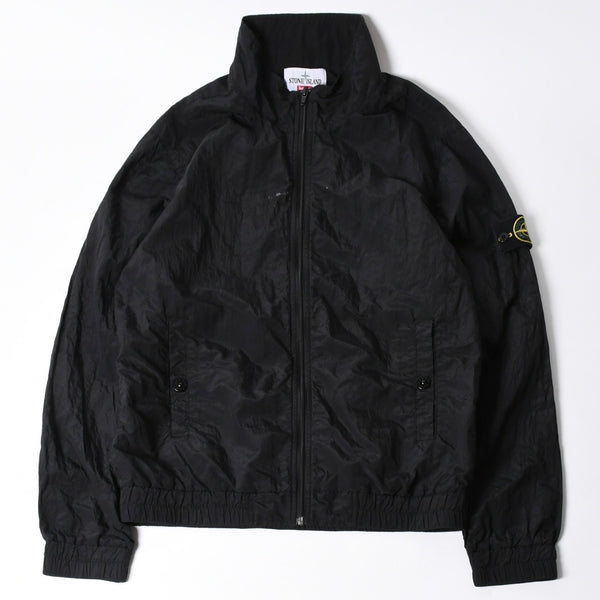 STONE ISLAND ストーンアイランド × シュプリーム ナイロンメタルトラックジャケット ブラック Lサイズ ライトアウター 美品 中古 4a006301