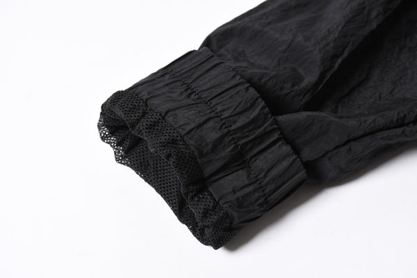 STONE ISLAND ストーンアイランド × シュプリーム ナイロンメタルトラックジャケット ブラック Lサイズ ライトアウター 美品 中古 4a006301