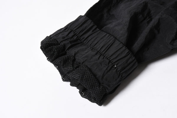 STONE ISLAND ストーンアイランド × シュプリーム ナイロンメタルトラックジャケット ブラック Lサイズ ライトアウター 美品 中古 4a006301