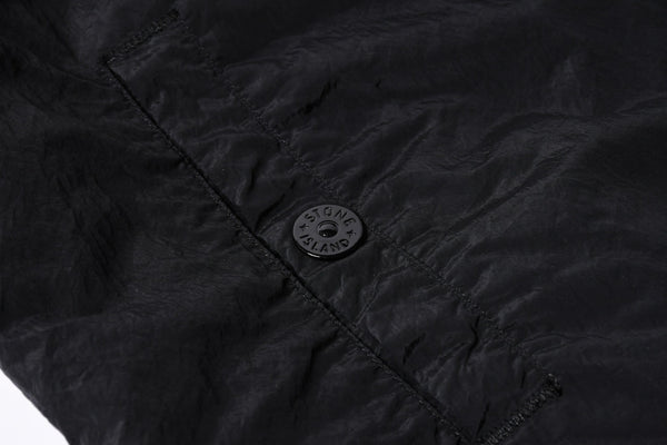 STONE ISLAND ストーンアイランド × シュプリーム ナイロンメタルトラックジャケット ブラック Lサイズ ライトアウター 美品 中古 4a006301
