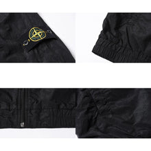 画像をギャラリービューアに読み込む, STONE ISLAND ストーンアイランド × シュプリーム ナイロンメタルトラックジャケット ブラック Lサイズ ライトアウター 美品 中古 4a006301