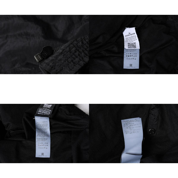 STONE ISLAND ストーンアイランド × シュプリーム ナイロンメタルトラックジャケット ブラック Lサイズ ライトアウター 美品 中古 4a006301