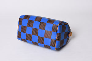 Like new LOUIS VUITTON Farrell Design Speedy Bandouliere 25 Handbag N40585 Blue Used 4a001445