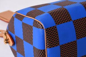 Like new LOUIS VUITTON Farrell Design Speedy Bandouliere 25 Handbag N40585 Blue Used 4a001445