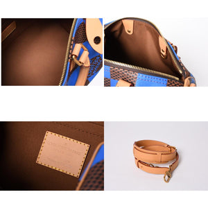 Like new LOUIS VUITTON Farrell Design Speedy Bandouliere 25 Handbag N40585 Blue Used 4a001445