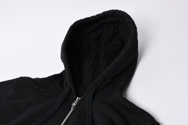 CHROME HEARTS Zip Up Hoodie Parka Size M American Flag Triple Cross Thermal Black Good Condition Used 4a000678