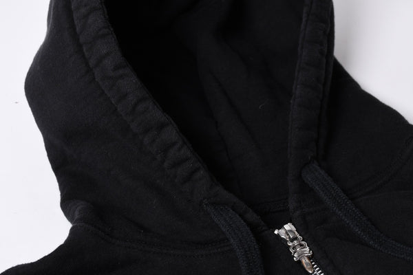 CHROME HEARTS Zip Up Hoodie Parka Size M American Flag Triple Cross Thermal Black Good Condition Used 4a000678