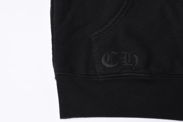 CHROME HEARTS Zip Up Hoodie Parka Size M American Flag Triple Cross Thermal Black Good Condition Used 4a000678