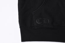 画像をギャラリービューアに読み込む, CHROME HEARTS クロムハーツ ジップアップ フーディー パーカー サイズM アメリカ国旗 トリプルクロス サーマル ブラック 美品 中古 4a000678