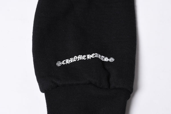 CHROME HEARTS Zip Up Hoodie Parka Size M American Flag Triple Cross Thermal Black Good Condition Used 4a000678