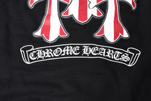画像をギャラリービューアに読み込む, CHROME HEARTS クロムハーツ ジップアップ フーディー パーカー サイズM アメリカ国旗 トリプルクロス サーマル ブラック 美品 中古 4a000678