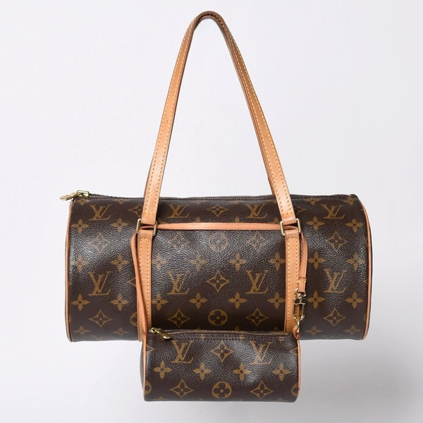LOUIS VUITTON Papillon 30 Handbag M51385 Cylindrical Monogram Canvas Brown Good Condition Used 4a000870