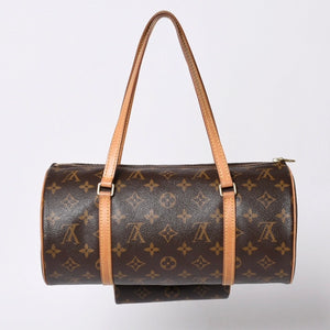 LOUIS VUITTON Papillon 30 Handbag M51385 Cylindrical Monogram Canvas Brown Good Condition Used 4a000870
