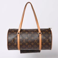 画像をギャラリービューアに読み込む, LOUIS VUITTON ルイヴィトン パピヨン30 ハンドバッグ M51385 筒型 モノグラムキャンバス ブラウン 美品 中古 4a000870